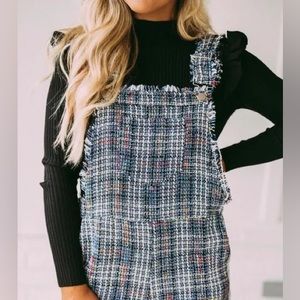 These Three Boutique Tweed Overalls